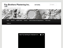 Tablet Screenshot of faybrosplastering.com